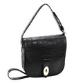 Parinda 11145 MAYA (Black) Textured Faux Leather Crossbody Bag